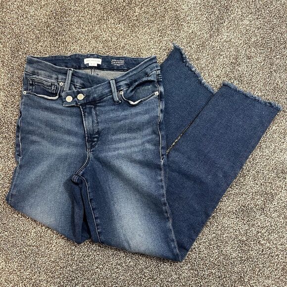 Good American Good Classic Crossover Straight Jeans - Picture 3 of 9